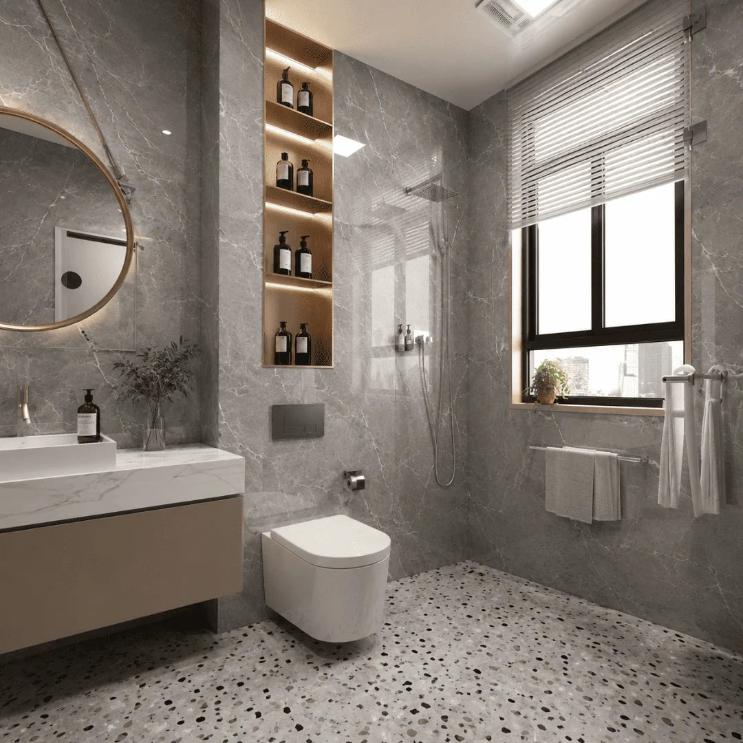 Panneau mural en marbre autocollant – Transformez votre espace en seulement 30 minutes – (270 cm x 110 cm)