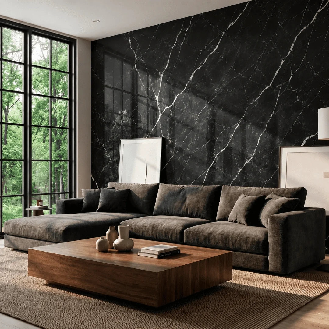 Panneau mural en marbre autocollant – Transformez votre espace en seulement 30 minutes – (270 cm x 110 cm)