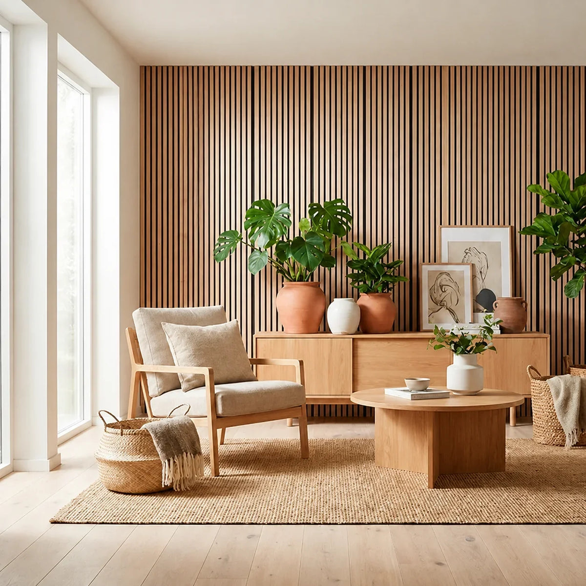 Panneau mural en bois