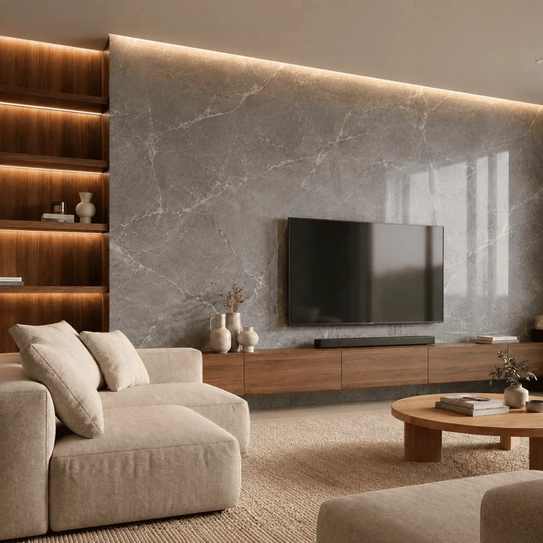 Panneau mural en marbre autocollant – Transformez votre espace en seulement 30 minutes – (270 cm x 110 cm)