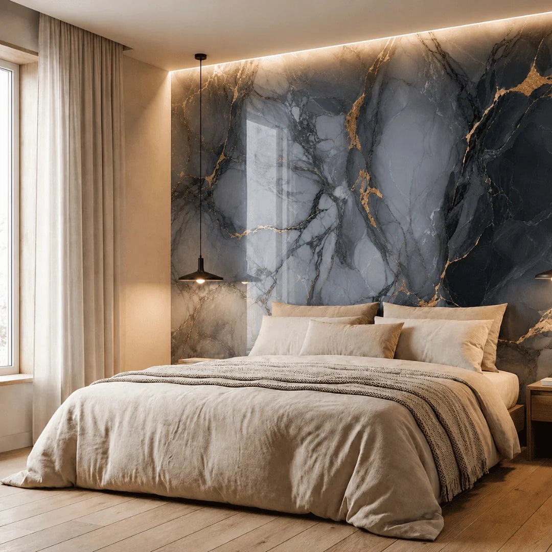 Panneau mural en marbre autocollant – Transformez votre espace en seulement 30 minutes – (270 cm x 110 cm)